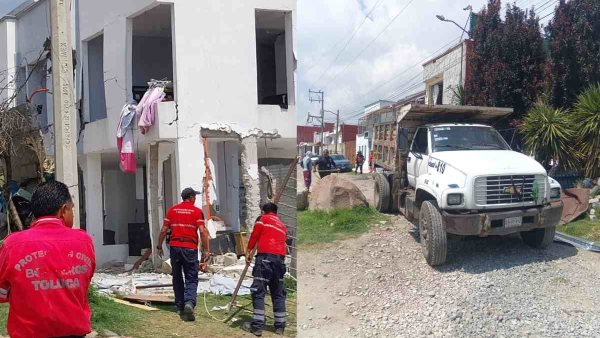 Explosión de gas en Toluca afecta 48 viviendas y deja dos heridos