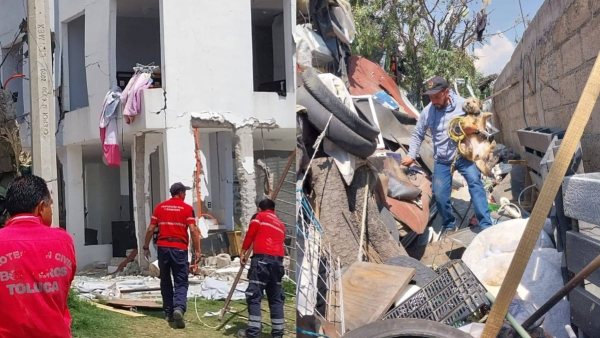 Explosión en Capultitlán afecta 48 viviendas y deja heridos